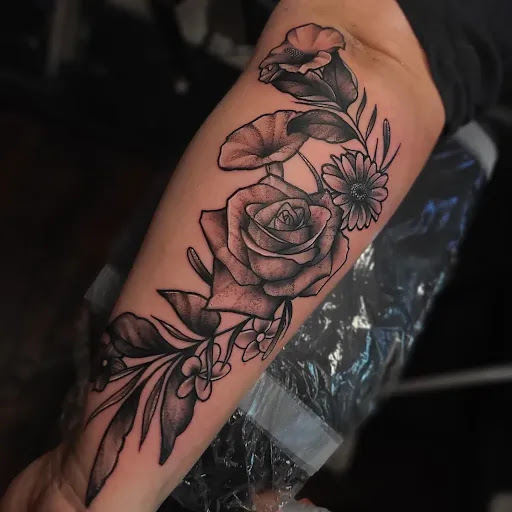 Explore spine tattoo ideas for females, creative tattoo ideas in Valdosta, available at Acid Ink Tattoos