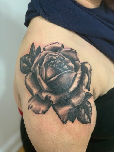Explore cake tattoo ideas, creative tattoo ideas in Kansas City, available at Golden Stag Tattoo and Gallery