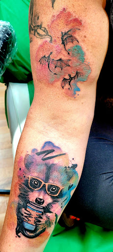 Explore color tattoo ideas, creative tattoo ideas in Benton, available at Spectrum Tattoo