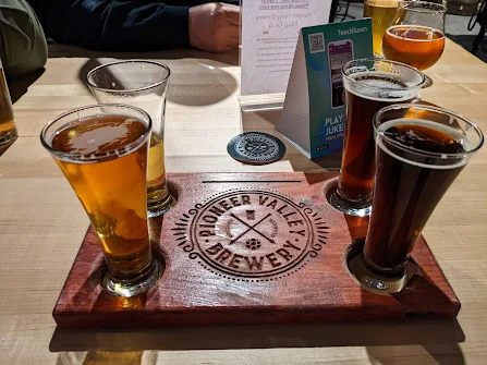 Craft beer at a brewery in Montague Massachusetts