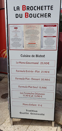 Restaurant La Brochette du Boucher à Le Mans (le menu)