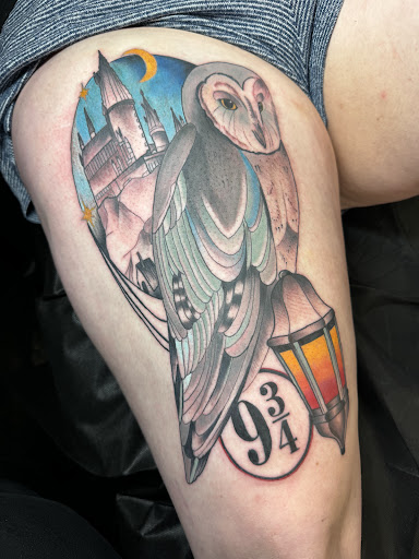 Explore wolf chest tattoo ideas, creative tattoo ideas in Buffalo, available at True Gloom Tattoo Studio