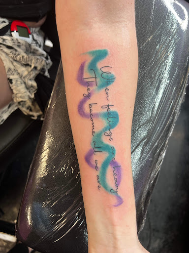 Explore skyline tattoo ideas, creative tattoo ideas in Barberton, available at Magic City Tattoo Company
