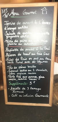 Restaurant Auberge l'Ecuyer Normand à Chandai (le menu)