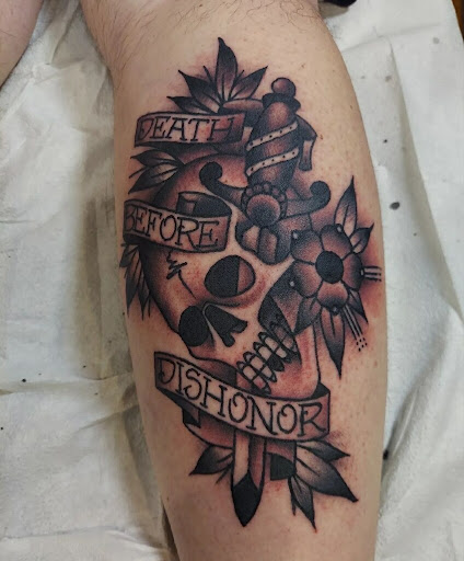 Explore grinch tattoo ideas, creative tattoo ideas in Worcester, available at Ideal Americana Tattoo Company