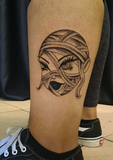 Explore military sleeve tattoo ideas, creative tattoo ideas in Long Beach, available at 579 Tattoo Studio