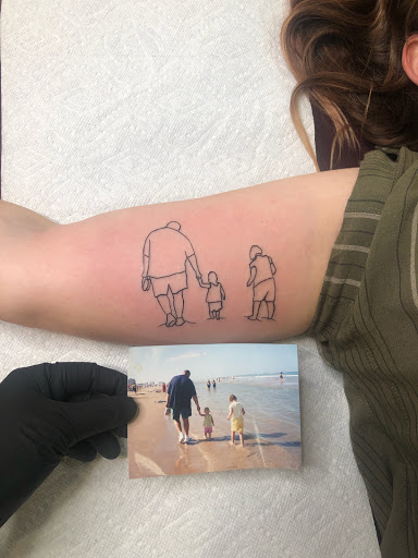 Explore ghostface tattoo ideas, creative tattoo ideas in Arlington, available at Urbans Tattoo & Piercing Studio