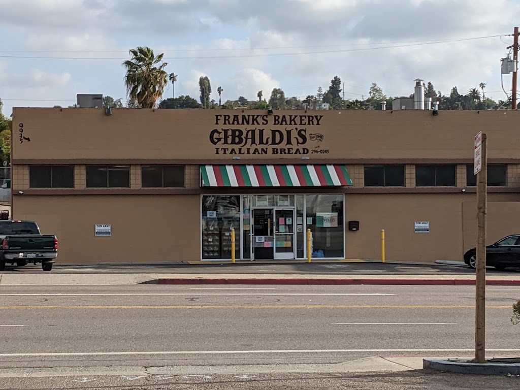 Frank's Bakery Gibaldi's Italian Bread La Presa, CA 91977 Menu