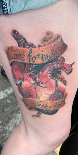 Explore hair stylist tattoo ideas, creative tattoo ideas in East Aurora, available at Average Joes Tattoo Shop