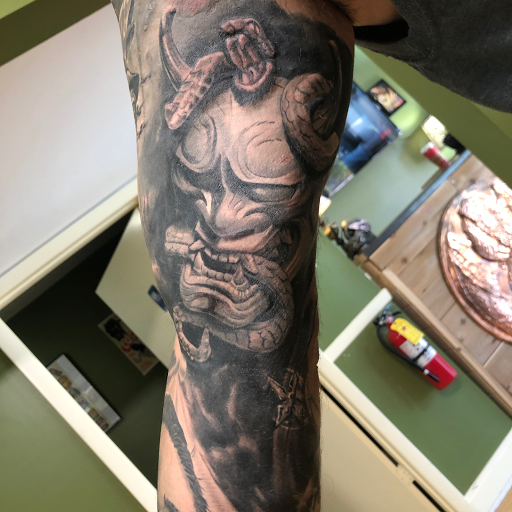 Explore rose and skull tattoo ideas, creative tattoo ideas in Saint Petersburg, available at Cthulhu Tattoo & Body Piercing