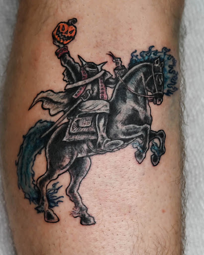 Explore sleeve tattoo idea, creative tattoo ideas in Saint Petersburg, available at Phoebus Tattoos