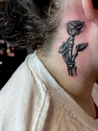 Explore womens leg sleeve tattoo ideas, creative tattoo ideas in Edgewood, available at Evolved Body Arts