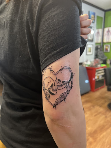 Explore dark art tattoo ideas, creative tattoo ideas in Rock Island, available at OTool Design Custom Tattoo