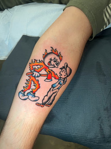 Explore unconditional love symbol tattoo ideas, creative tattoo ideas in Senoia, available at Cornerstone Tattoo Gallery