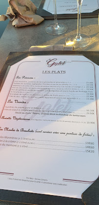 Le Galet à Bretignolles-sur-Mer menu