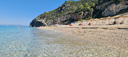 Foto von Mylos Beach und die siedlung