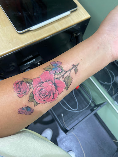 Explore 1/2 sleeve tattoo ideas, creative tattoo ideas in Columbus, available at Evolved Body Art