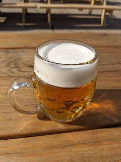 A row of beer taps