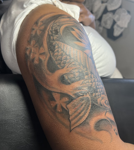 Explore mermaid tattoo ideas, creative tattoo ideas in Louisville, available at Hornets Nest Elite Art Studio