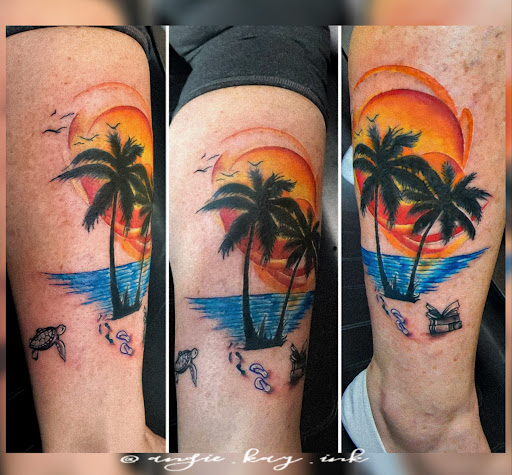 Explore guns n roses tattoo ideas, creative tattoo ideas in Casper, available at Luna & Lotus Amethyst Ink Angie Kay