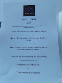 Menu / carte de Le Belouga à Perros-Guirec