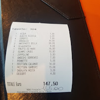 Menu du Ristorante villa chiara à Bacoli