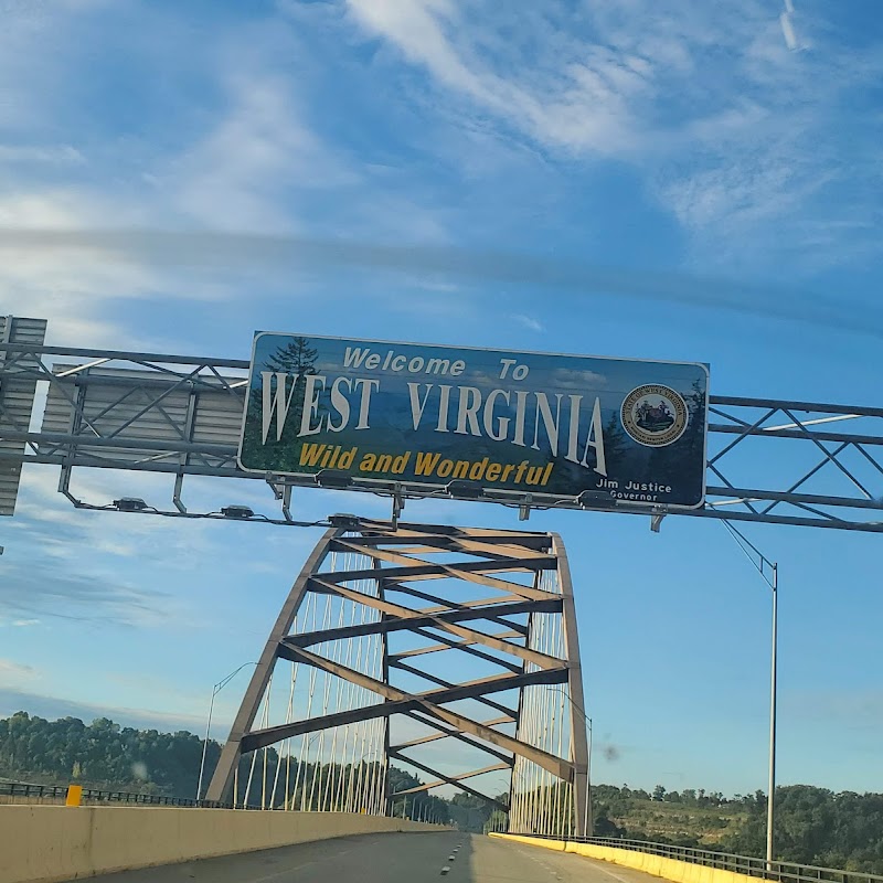 West Virginia State Line Sign