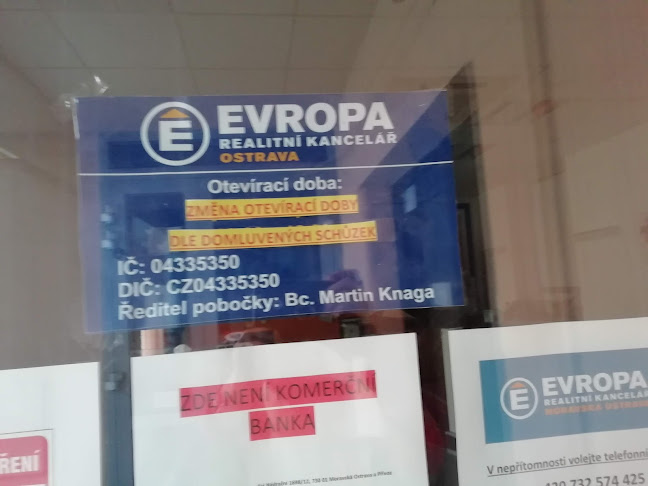 Komentáře a recenze na EVROPA realitní kancelář - Ostrava