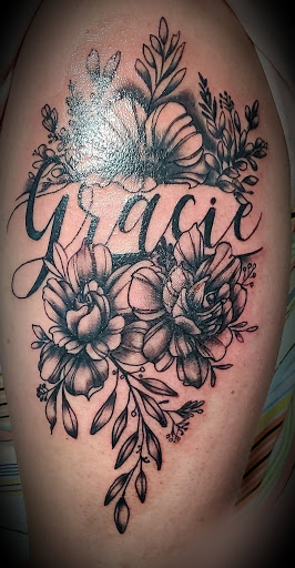 Explore french bulldog tattoo ideas, creative tattoo ideas in Osceola, available at Valley Of The Inkd