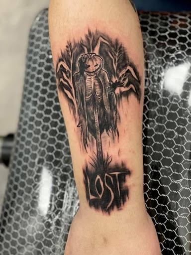 Explore butterfly name tattoo ideas, creative tattoo ideas in Oswego, available at Saturn Tattoo