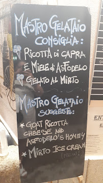 Mastro Gelataio à Santa Maria Navarrese menu