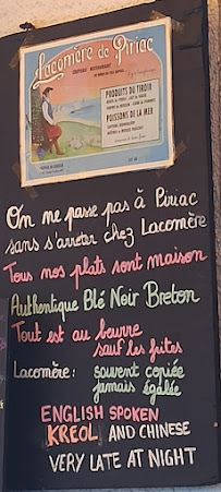 Crêperie Lacomère à Piriac-sur-Mer menu