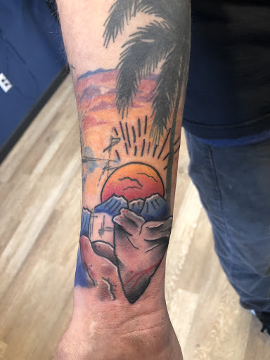 Explore forearm arrow tattoo ideas, creative tattoo ideas in Winter Park, available at Black Pine Tattoo