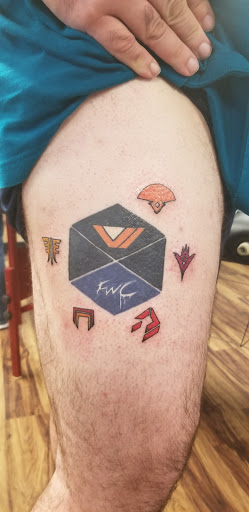 Explore haunted house tattoo ideas, creative tattoo ideas in Ocala, available at The Tattoo Gallery of Ocala LLC