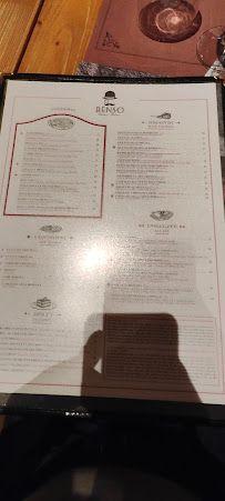 Benso 215 à Rome menu