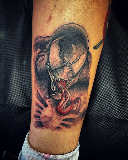 Explore horror tattoo sleeve ideas, creative tattoo ideas in Madera, available at Sea Wolf Tattoo