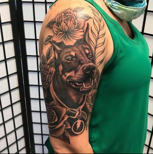 Explore simple flower tattoo ideas, creative tattoo ideas in Dallas, available at 214 Ink