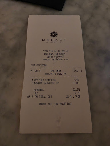 Bar & Grill «MARKET Restaurant + Bar», reviews and photos, 3702 Via De La Valle, Del Mar, CA 92014, USA