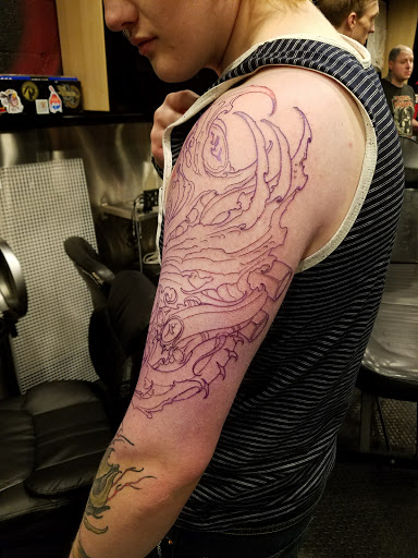 Explore anime forearm tattoo ideas, creative tattoo ideas in Salt Lake City, available at Big Deluxe Tattoo