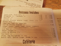 Café Jade à Paris menu