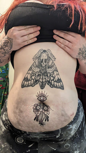 Explore stained glass tattoo ideas, creative tattoo ideas in Dallas, available at SMoore Ink