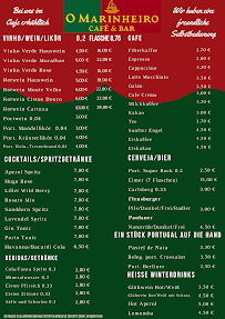 Menu du O Marinheiro Café & Bar à Heiligenhafen