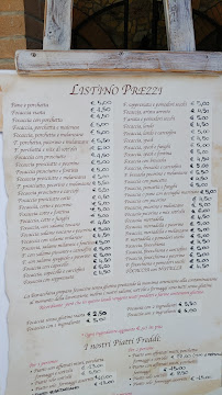 La Baracchina à Orciano Pisano menu