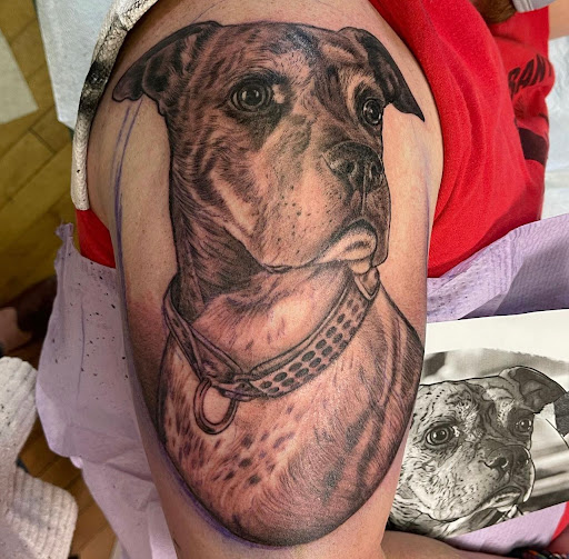 Explore stamp tattoo ideas, creative tattoo ideas in Albany, available at Dead Presidents Lounge