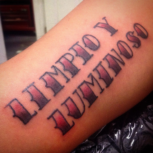 Find lettering tattoo ideas for your next unique tattoo in Kansas City at Grimm Tattoo and Bert Grimm Museum