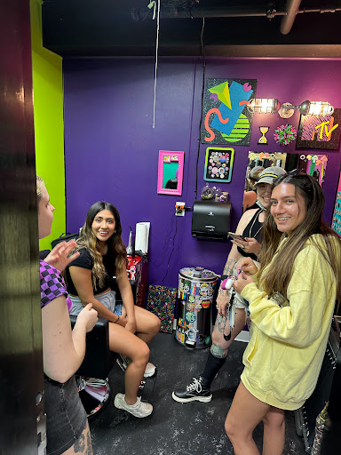 Explore hand print tattoo ideas, creative tattoo ideas in Bloomington, available at Crystal Moon Body Arts