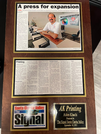 Print Shop «A K Printing & Design», reviews and photos, 23216 Lyons Ave, Newhall, CA 91321, USA