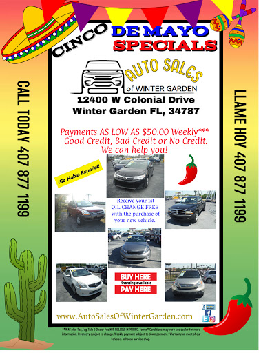 Car Dealer «Auto Sales of Winter Garden», reviews and photos, 12400 W Colonial Dr, Winter Garden, FL 34787, USA