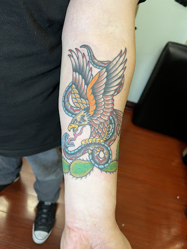 Explore betrayed tattoo ideas, creative tattoo ideas in Northridge, available at Kathouse Inc. Tattoo