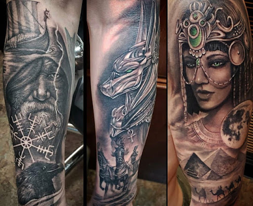 Explore life line tattoo ideas, creative tattoo ideas in Houston, available at Gerardos Tattoos